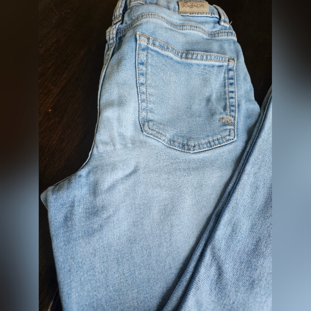 Light Blue Distressed Straight legWomen’s Jeans - Picture 15 of 16